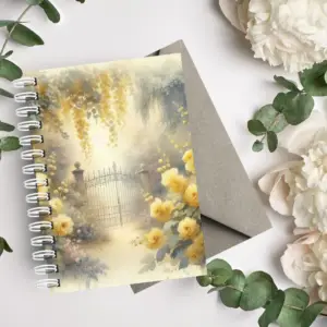 Capas Florais em Aquarela - Tons Amarelados