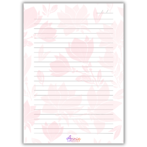 Bloquinho de Notas 50 folhas Florido Rosa